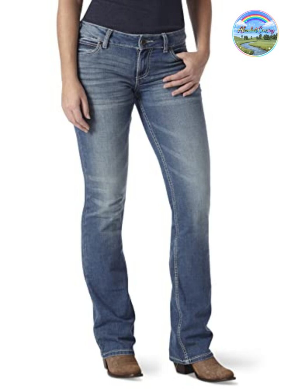 Wrangler Retro Mid Rise Stretch Boot Cut Riding Jean